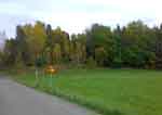 Lövhyddan från vägen, höst 2012